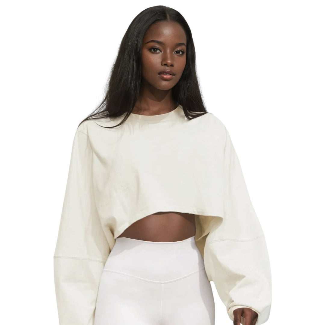 The Long Sleeve Oversized Crop Top