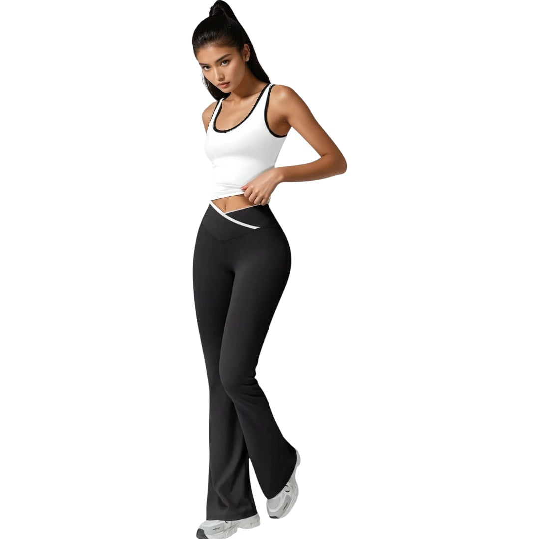 The Contrast Sports Bra & V-Line Pants Set