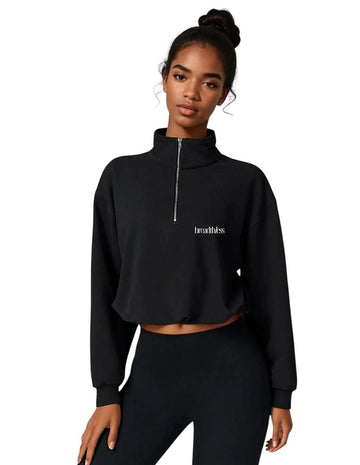 The Half-Zip Drawstring Sweater