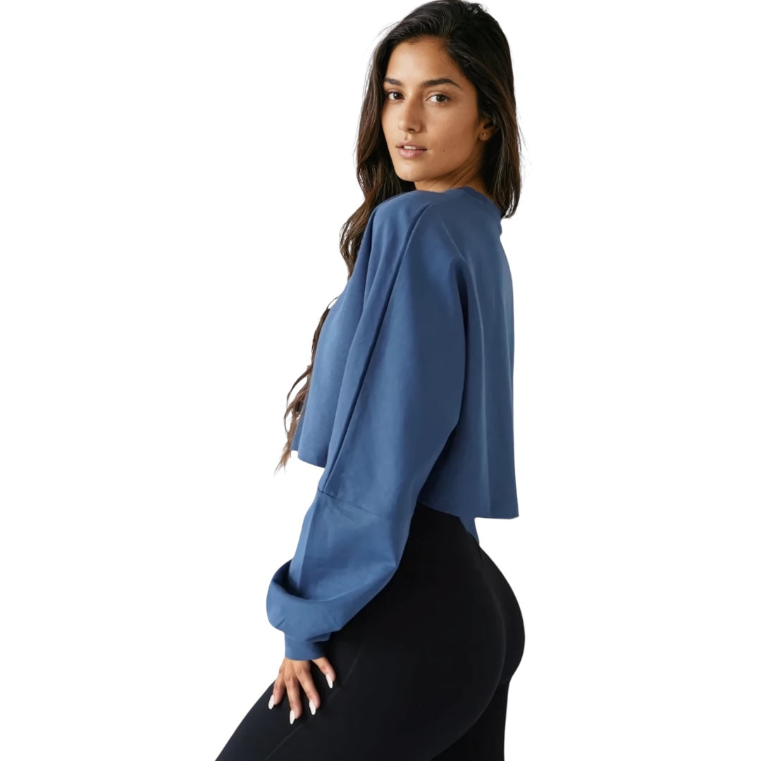 The Long Sleeve Oversized Crop Top