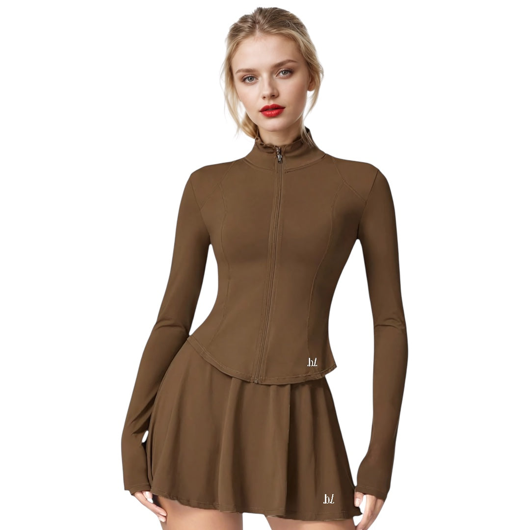 The Zip-Up Top & Tennis Skirt Set