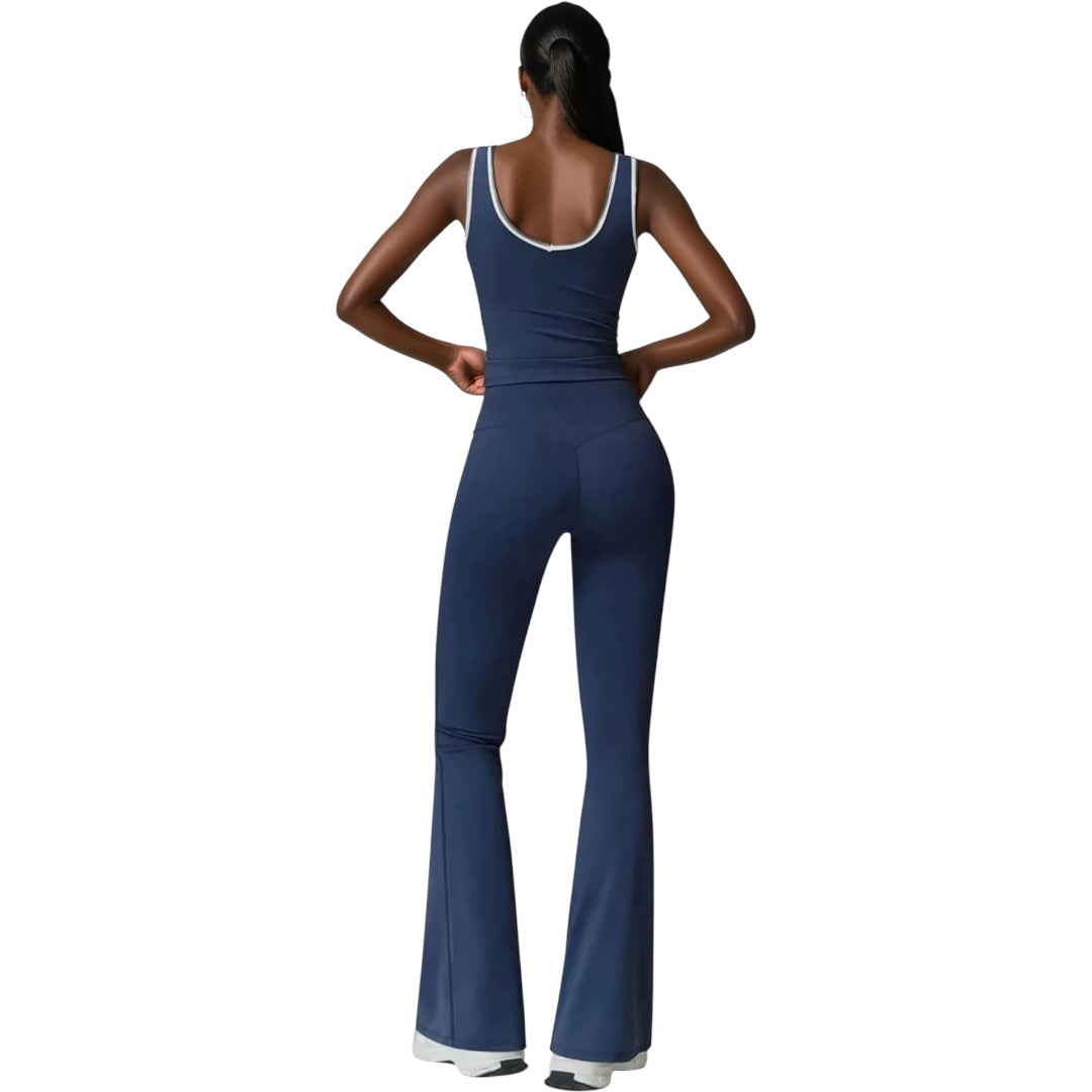 The Contrast Sports Bra & V-Line Pants Set