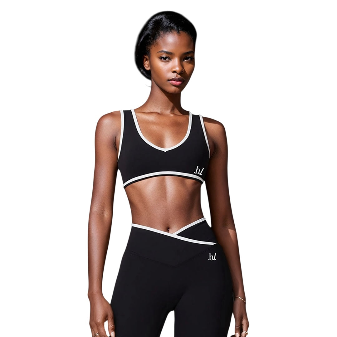 The Contrast Sports Bra & V-Line Shorts