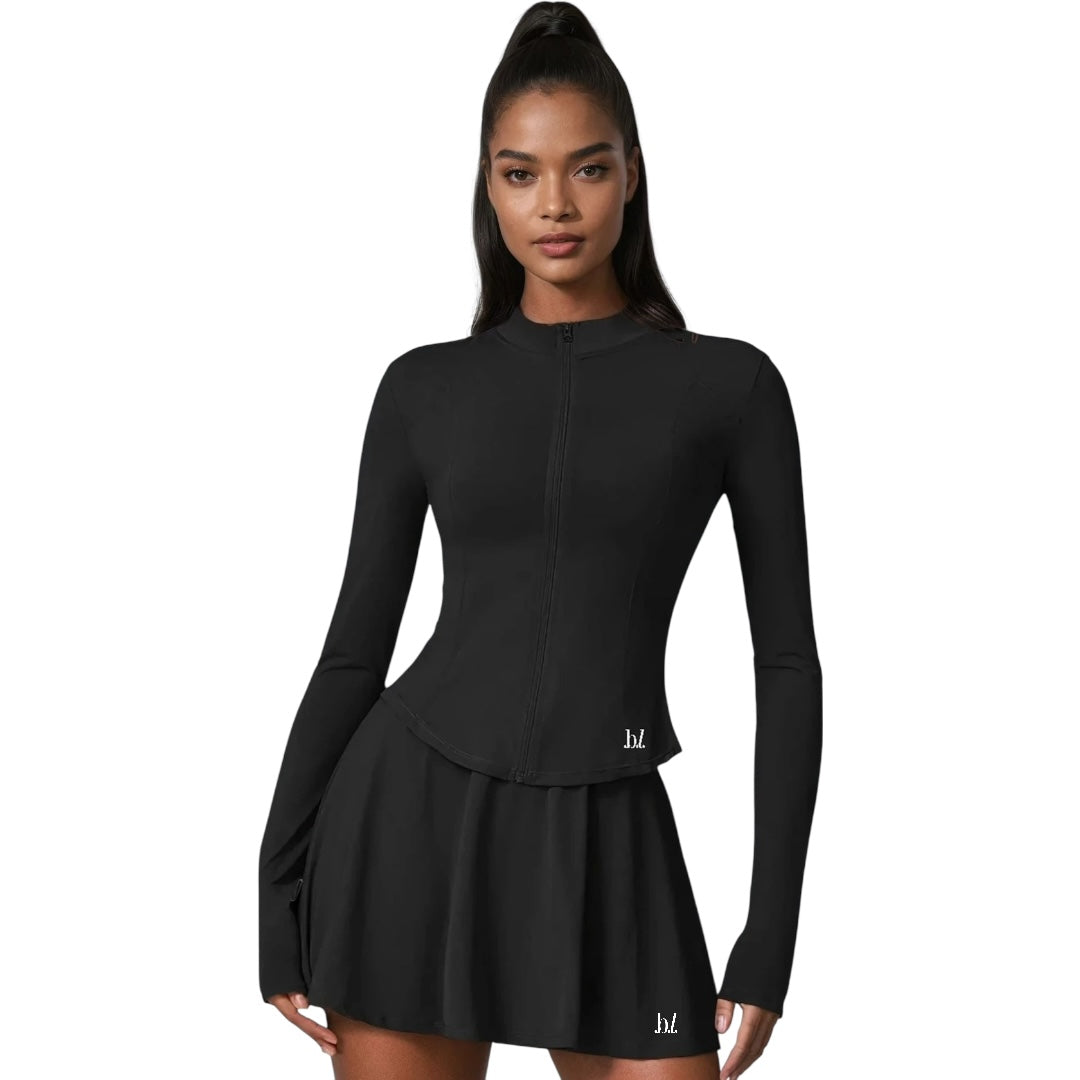 The Zip-Up Top & Tennis Skirt Set