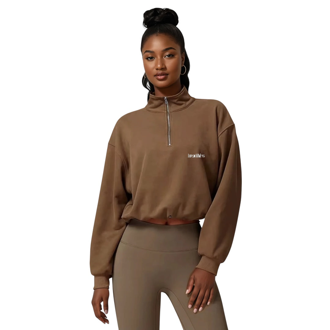 The Half-Zip Drawstring Sweater