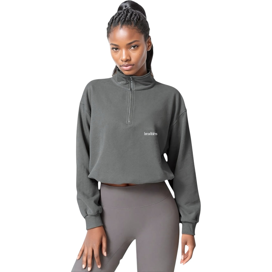 The Half-Zip Drawstring Sweater